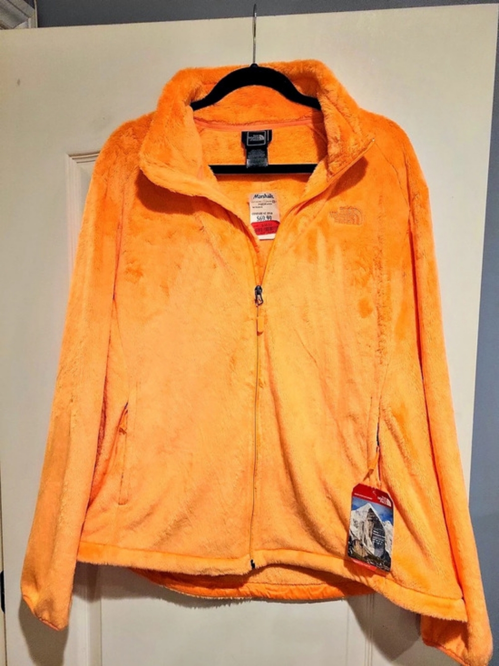The North Face Women's Osito Full Zip Fleece Jacket Orange XXL